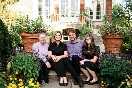 Dr. evans-molina with her husband and daughters