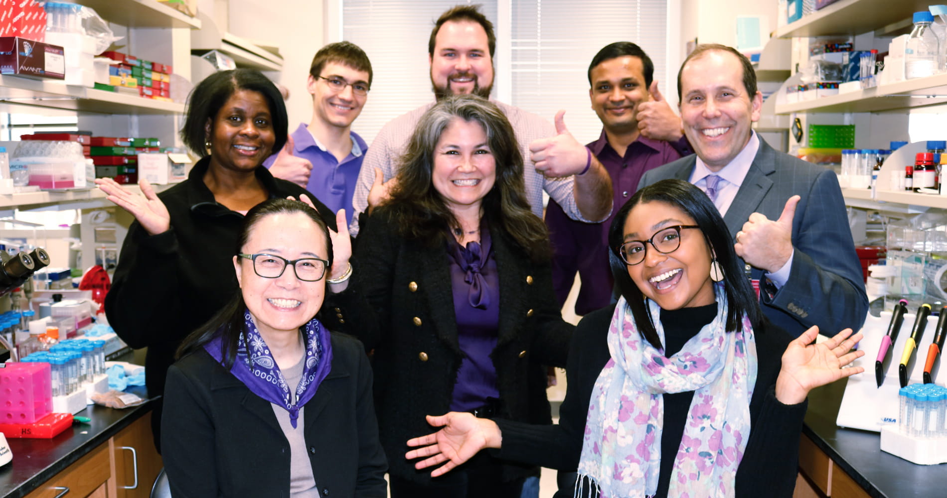Theresa Zimmers and team group photo in the lab