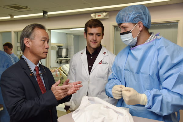 Dr. Duong with students