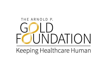 logo for the Arnold P. Gold Foundation. A gold chain links the O in "Gold" and the O in "Foundation"