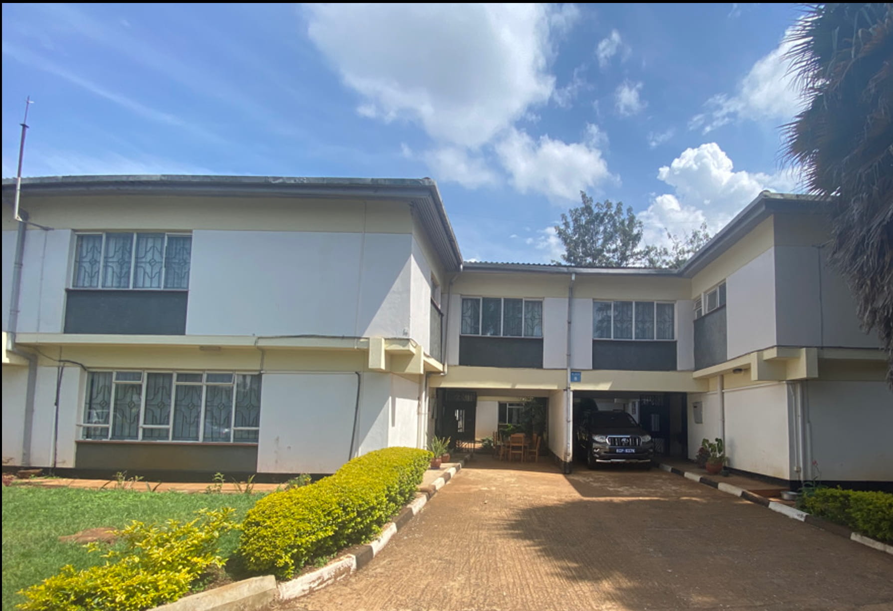 Outside IU House in Eldoret, Kenya