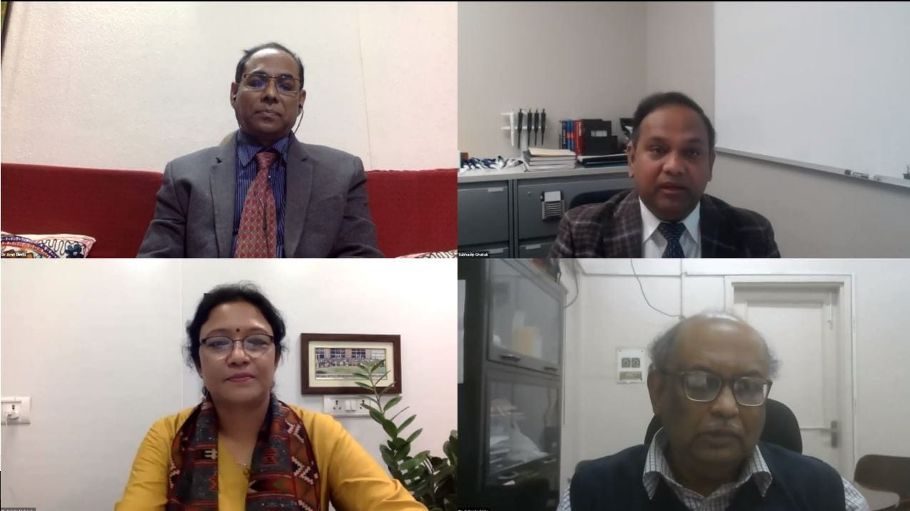 Photo of Doctors Randeep Guleria, Chandan Sen, Amit Dind and Sujata Mohanty  