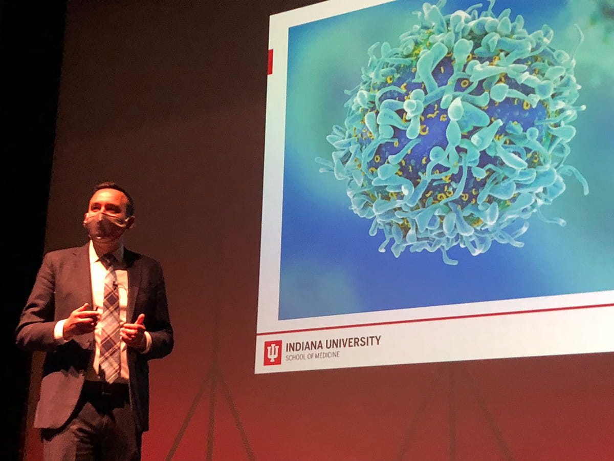 Milan Radovich, PhD, gives a presentation at MEDTalk 2020.