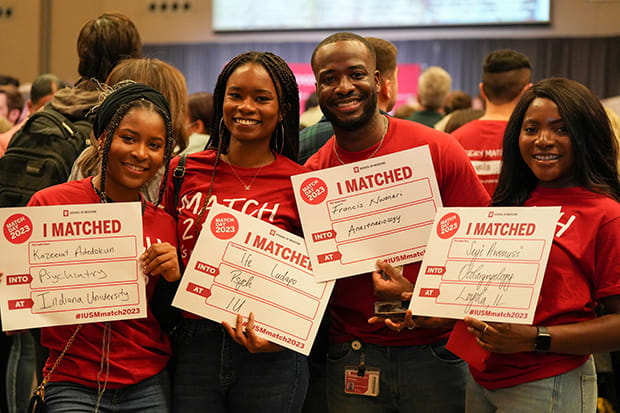 Group with I Matched signs during Match day