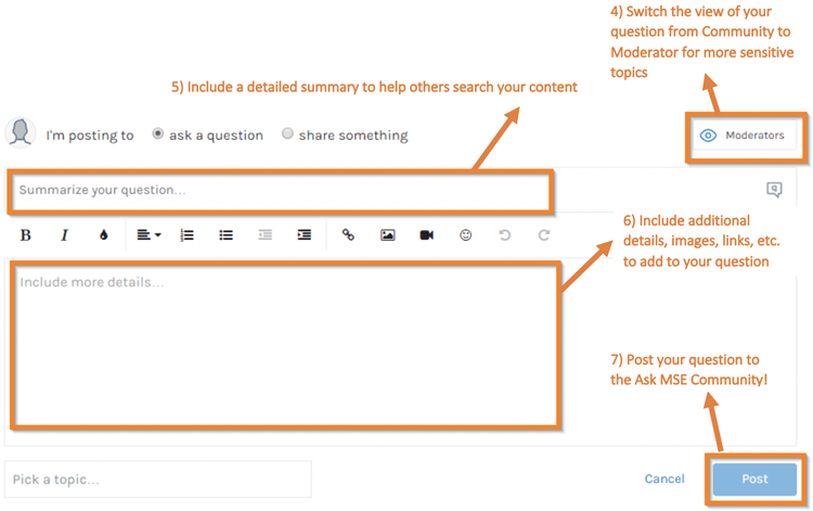 layout of ask mse page