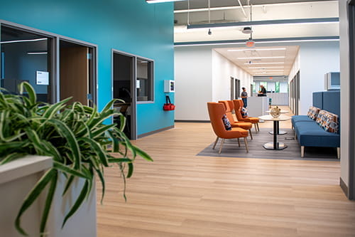 lobby of the forensic pathology space