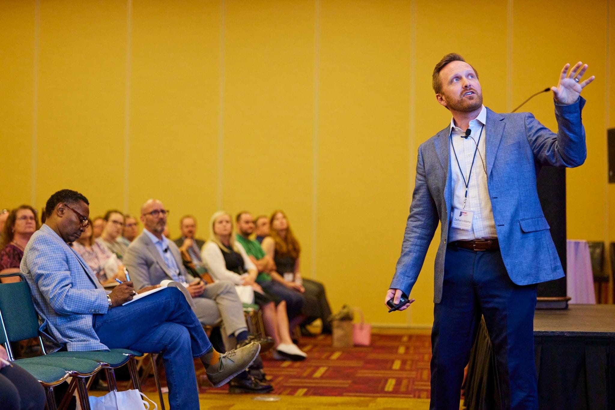 Zack Adams, behavioral health, teaching at a conference